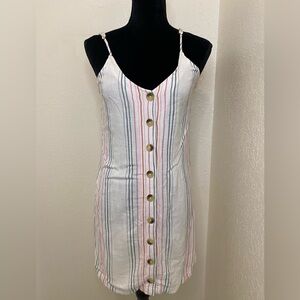 - Rip Curl striped sleeveless button down dress size M